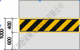 立柱、墻面警示線